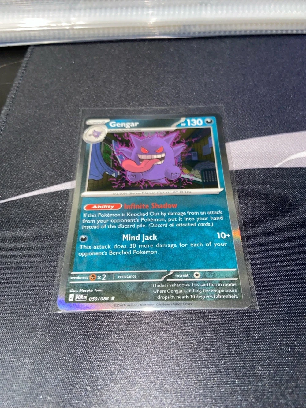 Gengar Pokémon Trading Card (050/088) Perfect OrderHolo